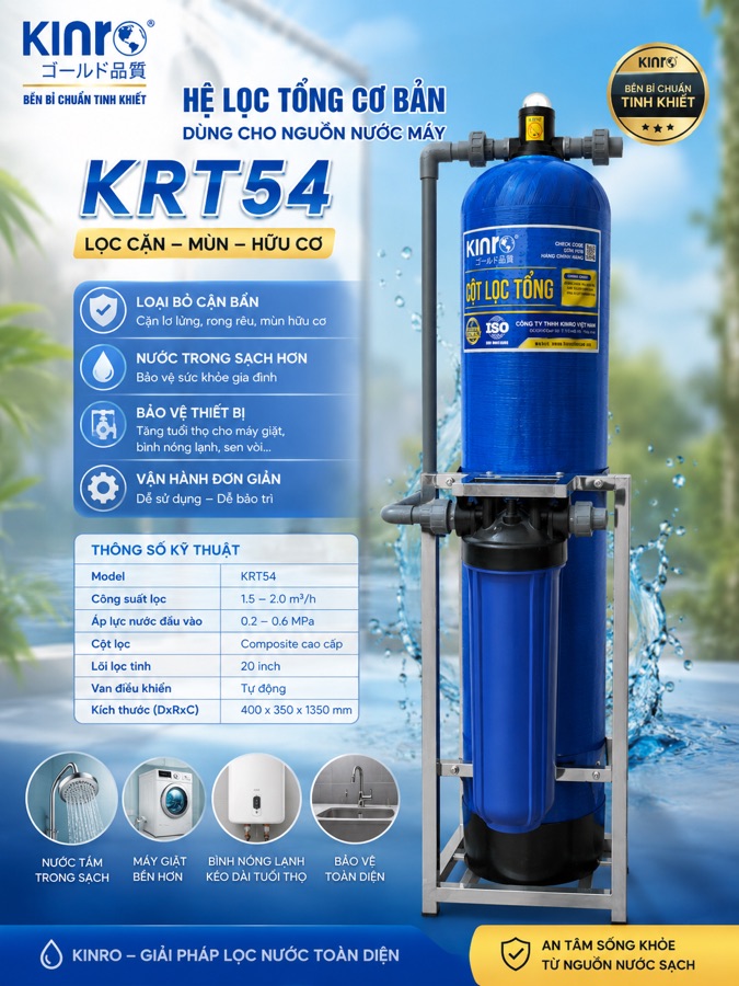 Hệ lọc tổng cơ bản Kinro KRT54 ảnh 2