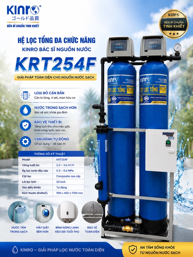 Hệ lọc tổng Kinro KTR254F đa năng, xử lý sắt nhẹ ảnh 2