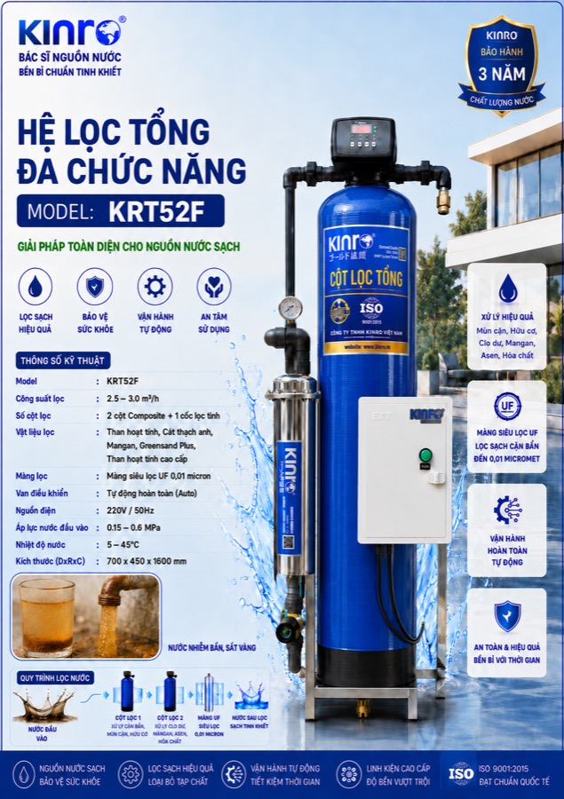 Hệ lọc tổng Kinro KRT52F cột Composite